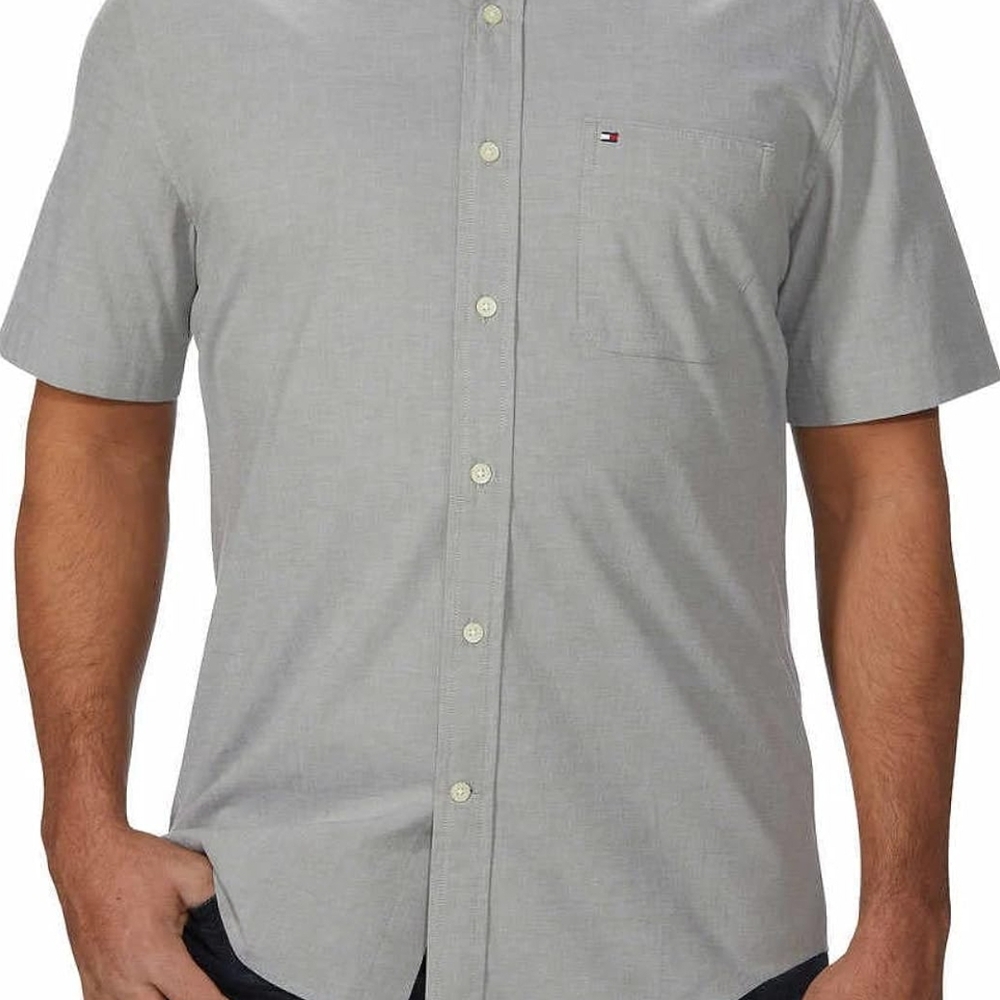 Tommy Hilfiger Gray Casual Button Down